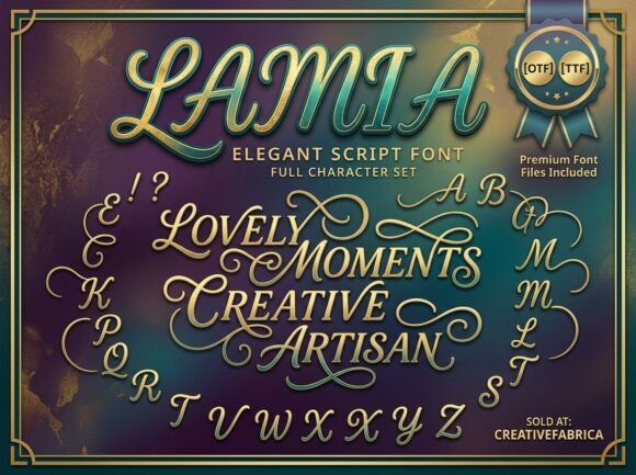 Lamia: A Premium Script Font for Elegant Campaigns