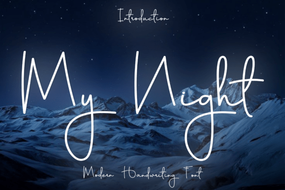 My Night: A Graceful Script Font for Elegant Branding