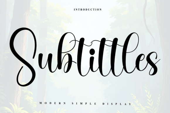 Subtittles: A Rhythmic Script Font for Modern Web Design
