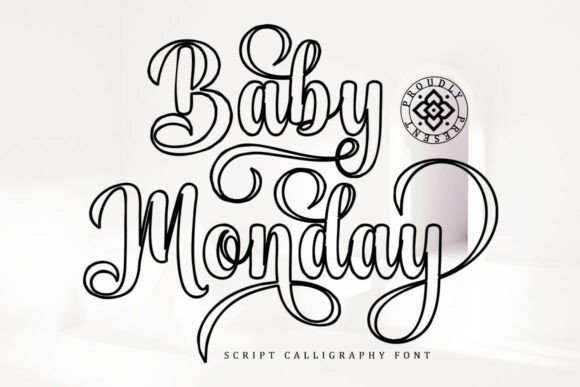 Unleash Creativity with Baby Monday Outline Font